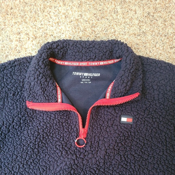 Tommy Hilfiger Y2K Blue 1/4 Zip‎ Fleece Women's XS Jacket - Picture 5 of 12